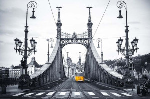 Budapeszt Most Wolności - plakat premium 30x20 cm