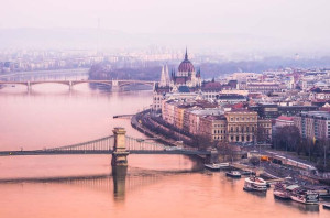 Budapeszt Parlament - plakat premium 59,4x42 cm