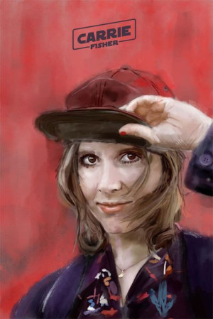 Carrie Fisher - plakat premium 70x100 cm