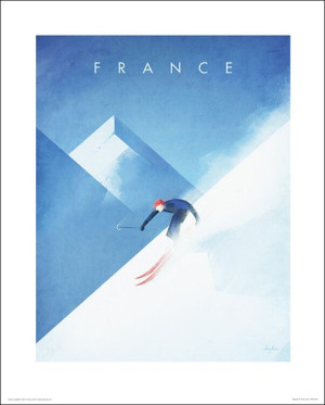 Alpy Francja - plakat premium 40x50 cm