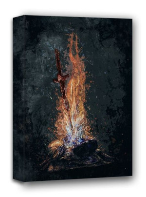Dark Souls, Bonfire - obraz na płótnie 60x90 cm