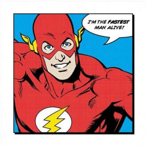 Flash Fastest Man Alive - plakat premium 40x40 cm