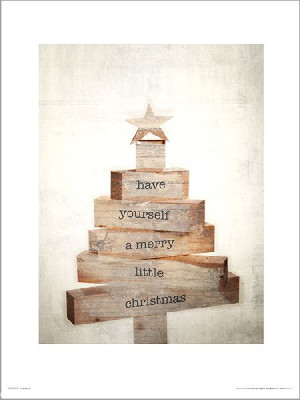 Christmas Tree Wood - plakat premium 40x50 cm
