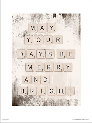 Christmas Scrabble Bright - plakat premium 40x50 c