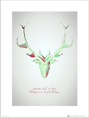 Deer Wild Thing - plakat premium 40x50 cm