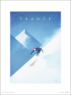 Francja Alpy - plakat premium 30x40 cm