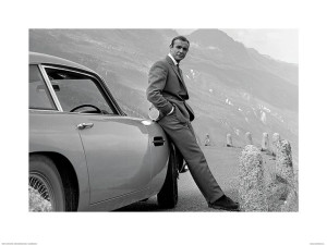 James Bond Aston Martin - plakat premium 80x60 cm