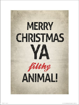 Merry Christmas Animal - plakat premium 40x50 cm