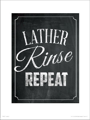 Lather Rinse - plakat premium 40x50 cm