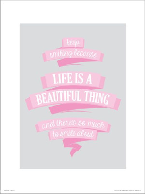 Life Is Beautiful - plakat premium 30x40 cm