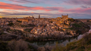 Panorama miasta - plakat premium 100x70 cm