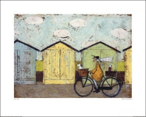Sam Toft Rowerzysta, Drewniane domki - plakat prem