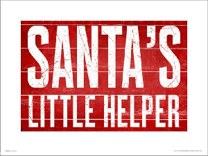 Santas Little Helper - plakat premium 40x30 cm