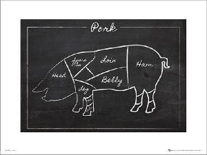 Pork Chalk - plakat premium 40x30 cm