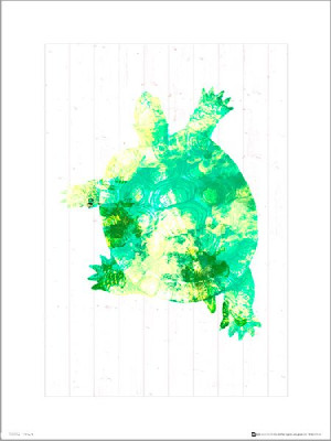 Seaside Turtle Green - plakat premium 40x50 cm
