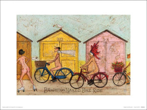 Sam Toft Brighton Naked Bike Ride - plakat premium