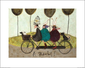 Sam Toft A Bikeful! - plakat premium 50x40 cm