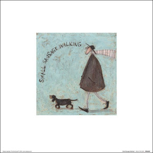 Sam Toft Small Sausage Walking - plakat premium 30