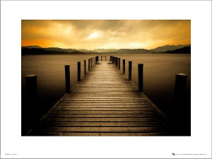 Sunset Pier - plakat premium 40x30 cm