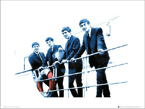The Beatles Blue - plakat premium 40x30 cm
