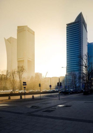 Warszawa Ciepło Zimno - plakat premium 50x70 cm