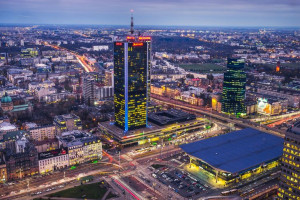 Warszawa Dworzec Centralny - plakat premium 60x40