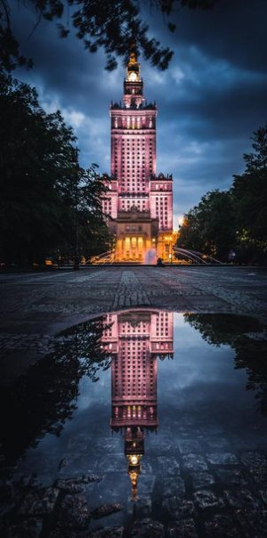 Warszawa Mroczny Pałac Kultury - plakat premium 20