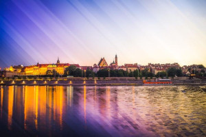 Warszawa Panorama Stare Miasto - plakat premium 91