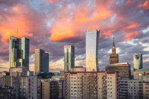 Warszawa Wieżowce Warszawskie City - plakat premiu