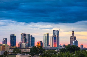 Warszawa Panorama - plakat premium 30x20 cm