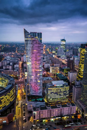Warszawa Złota - plakat premium 70x100 cm