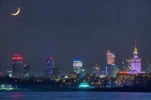 Warszawa Księżyc Sierp - plakat premium 40x30 cm