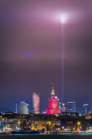 Warszawa Serce - plakat premium 50x70 cm