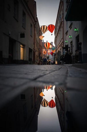Wilno - Balony - plakat premium 40x50 cm