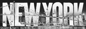 Nowy Jork Typeface - plakat 158x53 cm