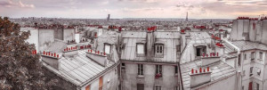 Paryż Dachy Montmartre Assaf Frank - plakat 158x53