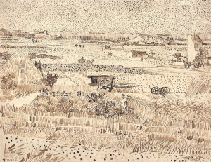 Harvest The Plain of La Crau, Vincent van Gogh - p