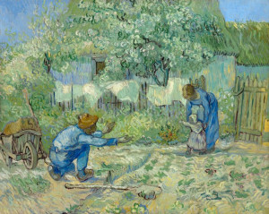 First Steps, after Millet, Vincent van Gogh - plak