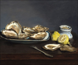 Oysters, Edouard Manet - plakat 100x70 cm