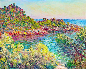 Landscape near montecarlo, Claude Monet - plakat 1