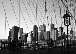 Nowy Jork. New York Bridge - plakat 100x70 cm