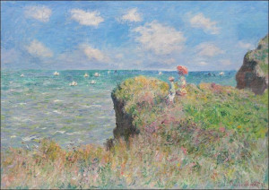 Cliff Walk at Pourville, Claude Monet - plakat 100