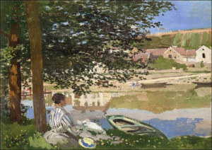 On the Bank of the Seine, Bennecourt, Claude Monet