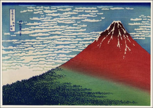 Fine Wind, Clear Morning, Hokusai - plakat 100x70