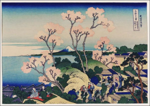 Goten-Yama Hill, Shinagawa on the Tokaido, Hokusai
