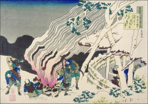 Minamoto no Muneyuki Ason, Hokusai - plakat 100x70