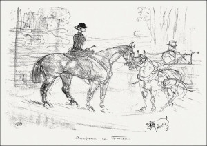 Horsewoman and Cart, Henri De Toulouse-Lautrec - p