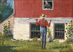 In the Garden, Winslow Homer - plakat 100x70 cm