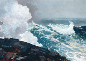 Northeaster, Winslow Homer - plakat 100x70 cm