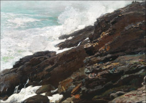 High Cliff, Coast of Maine , Winslow Homer - plaka